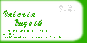 valeria muzsik business card
