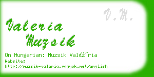 valeria muzsik business card